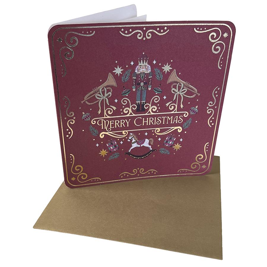 Box Of 10 Tom Smith Nutcracker Deluxe Christmas Cards